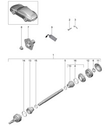 Drive shaft / Wheel hub 991.1 2012-16