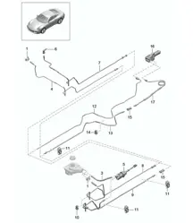 Hydraulische Kupplung / Betätigung / Kupplungsgeberzylinder / Kupplungsnehmerzylinder / Rohr-/Schlauchleitung 991.1 2012-16