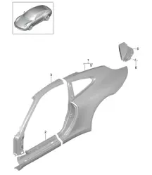 Side part, Outer - COUPE - 991.1 2012-16