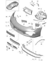 Front bumper - CARRERA 2 - 991.1 2012-16