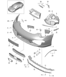 Front bumper - CARRERA 2 - 991.1 2012-16