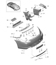 Achterbumper - CARRERA 2 - 991.1 2012-16