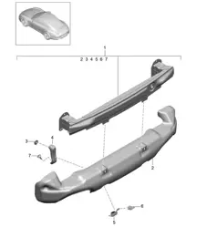Rear  Bumper carrier 991.1 2012-16