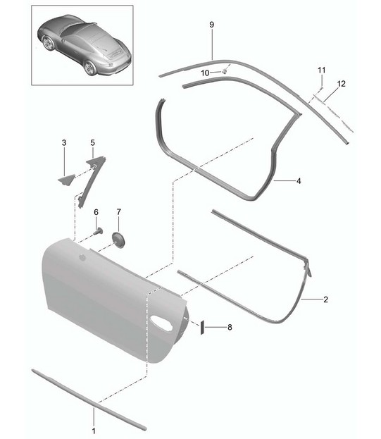 Türdichtung und Verkleidung - COUPE - 991.1 2012-16