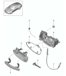 Door handle 991.1 2012-16