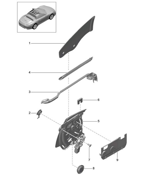 Vitre latérale - CABRIO - 991.1 2012-16