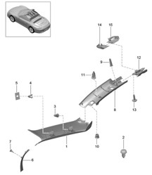 A-stijl voorruitframe - CABRIO - 991.1 2012-16