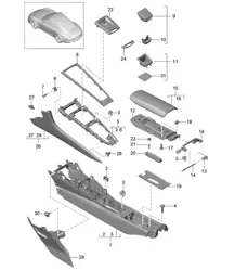 Centre console 991.1 2012-16