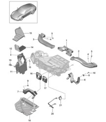 Guide d&#39;air / Répartiteur d&#39;air 991.1 2012-2016