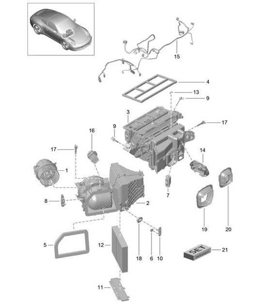 Diagram 813-010 Porsche 993 (911) C4 1994-97 Carrosserie