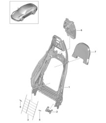 Telaio schienale / sedile sportivo / Accessori (PR: 315, 316, 321, 322) 991.1 2012>>