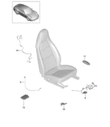 Set cavi / Interruttore / Centralina / Motore elettrico / Sedile sportivo 991.1 2012>>