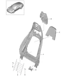 Backrest frame / Sports seat Plus / Accessories 991.1 MJ 2012>>