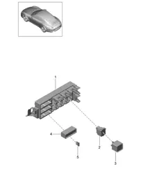 Central electrics / Rear end 991.1 2012-16