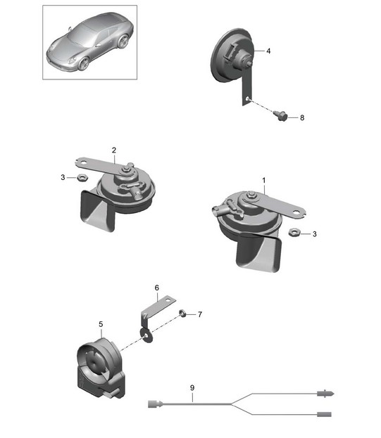 Fanfaren-/Signalhorn-Alarmanlage 9191.1 2012-16