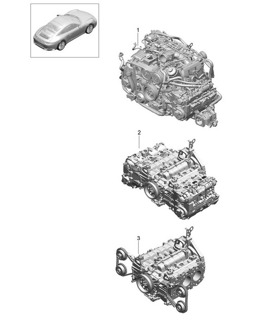 Replacement engine 991.2 Carrera 2017-19