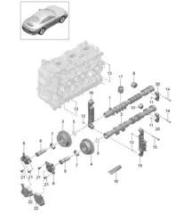 Nockenwelle / Hydrostößel / Nockenwellenverstellereinheit 991.2 Carrera 2017-19