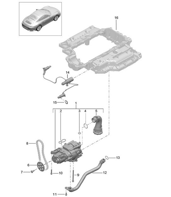 Diagram 104-000 Porsche Macan (95B) MK1 (2014-2018) Engine
