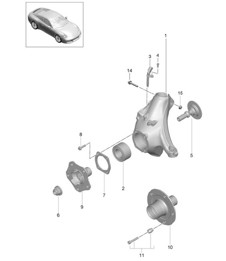 Wheel carrier / Wheel hub 991.2 Carrera 2017-19