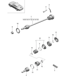 Drive shaft 991.2 Carrera 2017-19