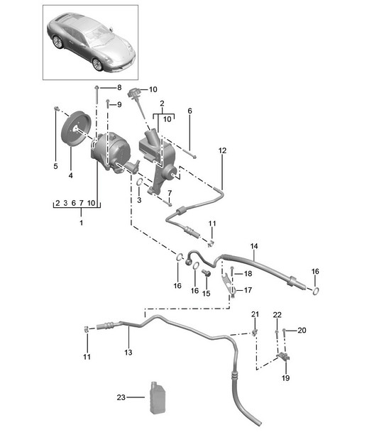 Linien / Motor / PDCC – PR:031.352 – 991.2 Carrera 2017–19