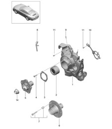 Rear axle / Wheel carrier / Wheel hub 991.2 Carrera 2017-19