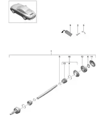 Drive shaft / Wheel hub 991.2 Carrera 2017-19