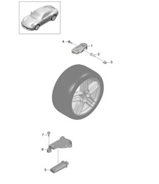 Tyre pressure control system - PR:482,483 - 991.2 Carrera 2017-19