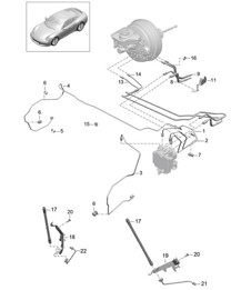 Brake lines / Front end - FRONT - 991.2 Carrera 2017-19