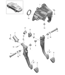 Pedales / Pedal de freno / Pedal de embrague 991.2 Carrera 2017-19