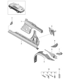 Side part, Inner - CABRIO - 991.2 Carrera 2017-19