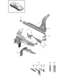 Side part, Inner - TARGA - 991.2 2017-19