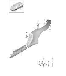 Parte laterale, Esterna - TARGA - 991.2 2017-19