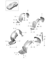Wielkastvoering / Voeringen 991.2 Carrera 2017-19