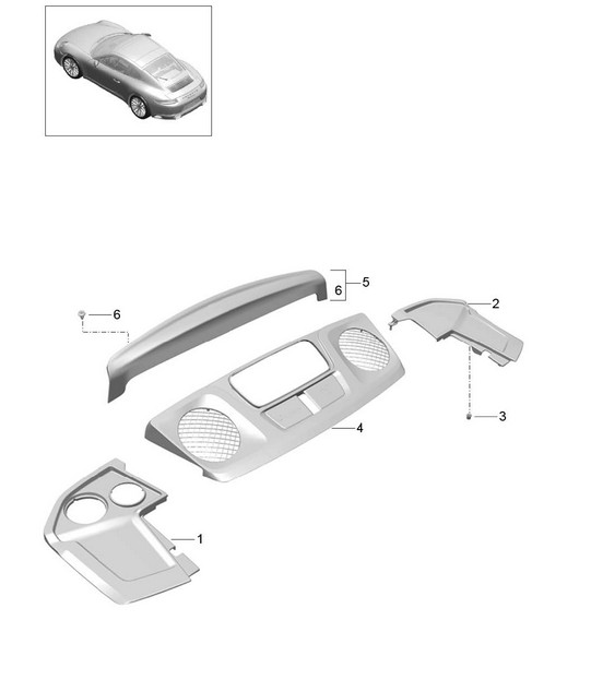 Trim / Engine compartment 991.2 Carrera 2017-19