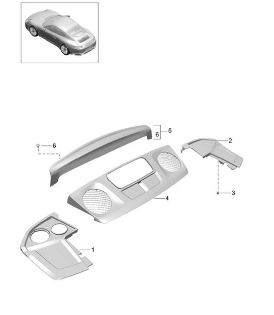 Diagram 801-080 Porsche Cayman 718 2.0L Handgeschakeld (300 pk) Carrosserie