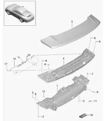 Rear spoiler 991.2 Carrera 2017-19