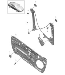 Window regulator 991.2 Carrera 2017-19
