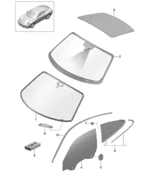 Windscreen / Side window / Rear window 991.2 Carrera 2017-19