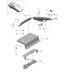 Rivestimenti montante C, posteriore - COUPE - 991.2 Carrera 2017-19