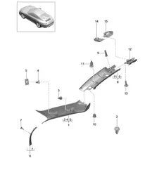 Pilar A / Marco del parabrisas - CABRIO - 991.2 Carrera 2017-19