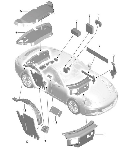 Diagram 807-082 Porsche Cayman 987C/981C (2005-2016) Body