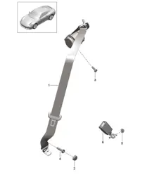 Cintura di sicurezza - POSTERIORE - 991.2 Carrera 2017-19