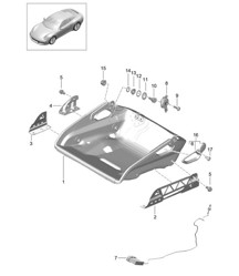 Kuipstoel / Inklapbaar / Zitframe / Accessoires 991.2 Carrera 2017-19
