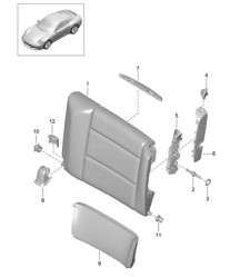 Emergency seat backrest / Accessories - COUPE - 991.2 Carrera 2017-19