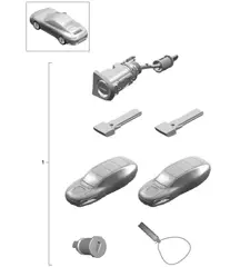 Repair set / Set of locks 991.2 Carrera 2017-19