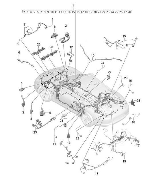 Diagram 902-010 Porsche 997 (911) MK2 2009-2012 Electrical equipment