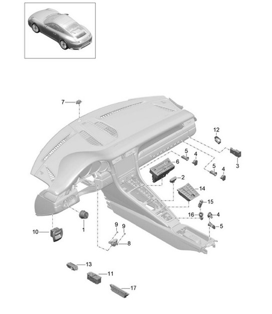 Diagram 903-005 Porsche 9J1.1 Taycan Turbo S Cross Turismo 2020-24 