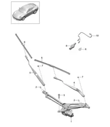 Windscreen wiper system, compl / Rain sensor 991.2 Carrera 2017-19