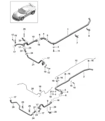 Coolant cooling system / Front end 991 R/GT3/RS 2014-21